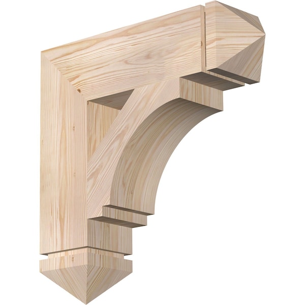 Ekena Millwork Imperial Arts & Crafts Smooth Bracket, Douglas Fir, 5 1/2"W x 22"D x 22"H BKT06X22X22IMP03SDF - main